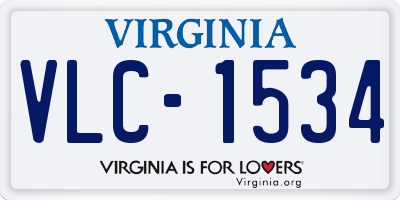 VA license plate VLC1534