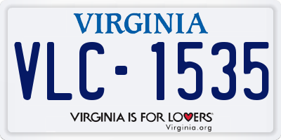 VA license plate VLC1535
