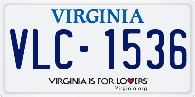 VA license plate VLC1536