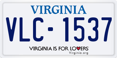VA license plate VLC1537