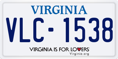 VA license plate VLC1538