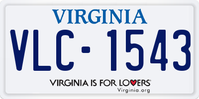 VA license plate VLC1543