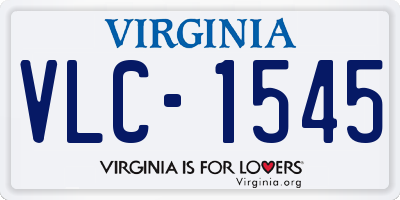 VA license plate VLC1545