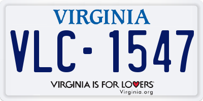 VA license plate VLC1547