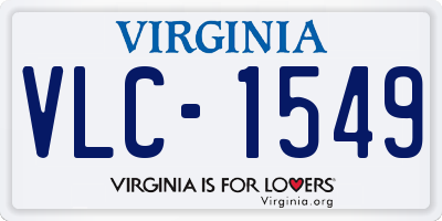VA license plate VLC1549
