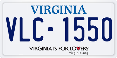 VA license plate VLC1550