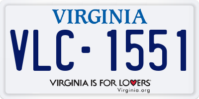 VA license plate VLC1551