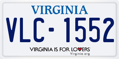 VA license plate VLC1552