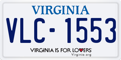 VA license plate VLC1553