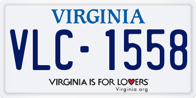VA license plate VLC1558