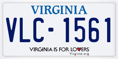 VA license plate VLC1561