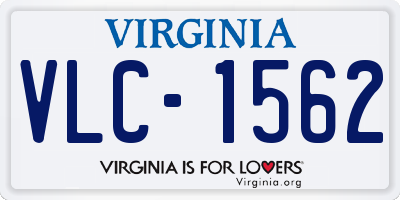 VA license plate VLC1562