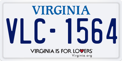 VA license plate VLC1564