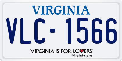 VA license plate VLC1566
