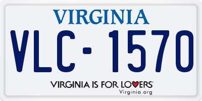 VA license plate VLC1570