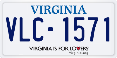 VA license plate VLC1571