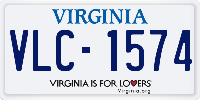 VA license plate VLC1574