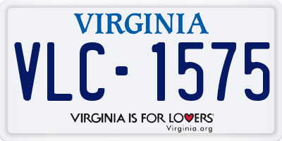 VA license plate VLC1575