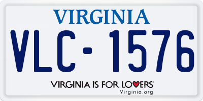 VA license plate VLC1576