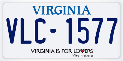 VA license plate VLC1577