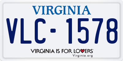 VA license plate VLC1578