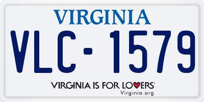 VA license plate VLC1579
