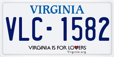 VA license plate VLC1582