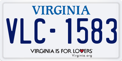 VA license plate VLC1583