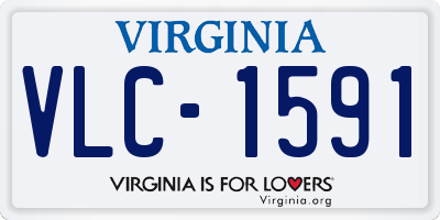 VA license plate VLC1591