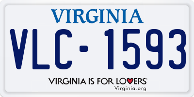 VA license plate VLC1593