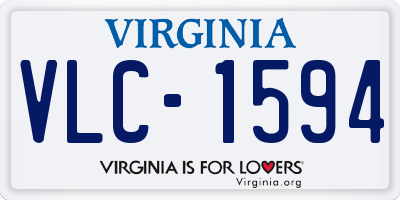 VA license plate VLC1594