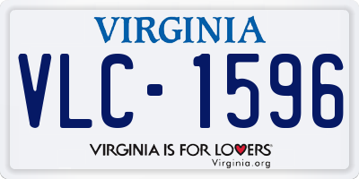 VA license plate VLC1596