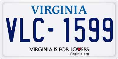 VA license plate VLC1599