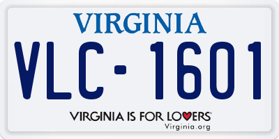 VA license plate VLC1601