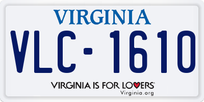 VA license plate VLC1610