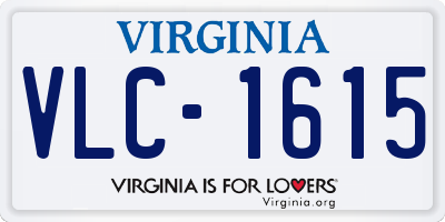 VA license plate VLC1615