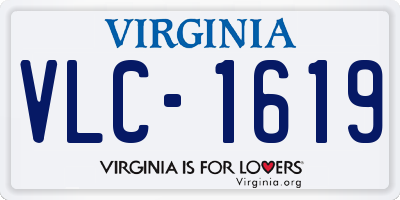 VA license plate VLC1619