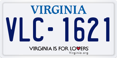 VA license plate VLC1621