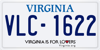 VA license plate VLC1622