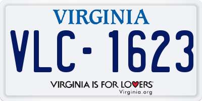 VA license plate VLC1623