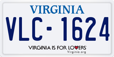 VA license plate VLC1624