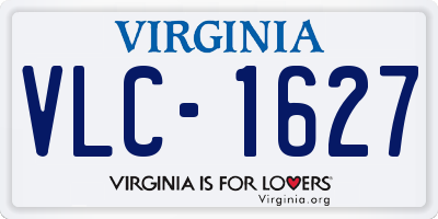 VA license plate VLC1627