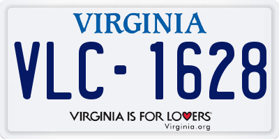 VA license plate VLC1628