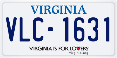 VA license plate VLC1631