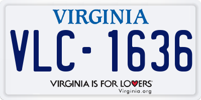 VA license plate VLC1636