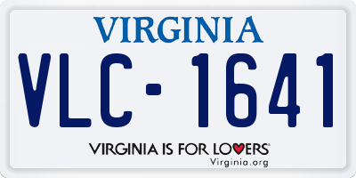 VA license plate VLC1641