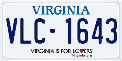 VA license plate VLC1643