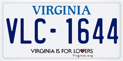 VA license plate VLC1644