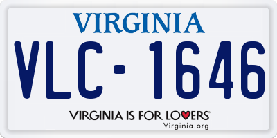 VA license plate VLC1646