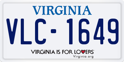 VA license plate VLC1649